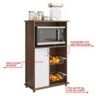 Balcão Multuso Para Forno E Microondas Com Fruteira 1 Porta N