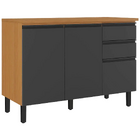 Balcão Namur 3 Portas 2 Gavetas Para Cozinha Itatiaia Cor Cin