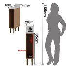 Balcão Nicho 20cm Com Tampo E Porta Toalha Cz Amêndoa/branco