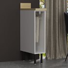 Balcão Nicho Para Cozinha 20cm Em Mdf Com Porta Toalhas Branco