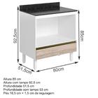 Balcao Nicho Para Forno 80cm Mdf Kali Premium 11892x21 Nicioli