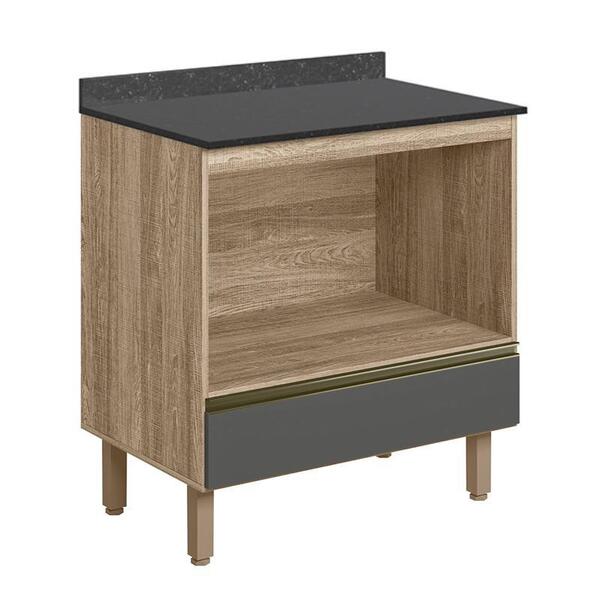 Balcão Nicho Para Forno Kali Premium Com Tampo Mdf 25mm - Nic