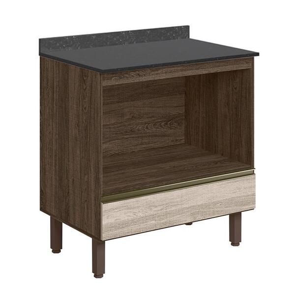 Balcão Nicho Para Forno Kali Premium Com Tampo Mdf 25mm - Nic