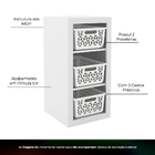 Balcão Organizador 3 Cestos Para Quarto Escritório Og2200 Bra
