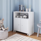 Balcão Organizador Multiuso Com Mesa Recolhivel E Rodizios Fu