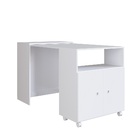 Balcão Organizador Multiuso Com Mesa Recolhivel E Rodizios Fu