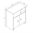 Balcao Organizador Multiuso Com Mesa Removivel E Rodizios Fun