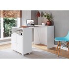 Balcao Organizador Multiuso Com Mesa Removivel E Rodizios Fun