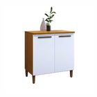 Balcão Ouro 02 Portas Arte Móveis Freijó/branco