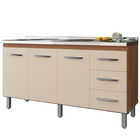 Balcao P/ Pia 150 Cm 3p Diana Savana Off White Mobbs