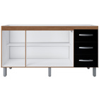 Balcao P/ Pia 150 Cm 3p Diana Savana Preto Mobb