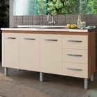 Balcao P/ Pia 160 Cm 3p Emily Sav Off White Mobbs