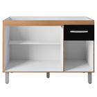 Balcao P/ Pia Sem Tampo Anita 120 Cm Savana Preto Mobbs