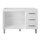 Balcao P/ Pia Sem Tampo Bianca 120 Cm Branco Mobbs