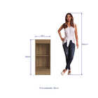 Balcão Paola 0,40 M Com Rodapé 1 Porta Dlm Mel E Preto Brilho