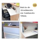 Balcão Para Atendimento Recepção Em L 295,4cm X 147,7cm Carva