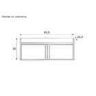 Balcão Para Banheiro 1 Porta 1 Prateleira Est027  Preto/madei