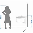 Balcão Para Banheiro Com 1 Porta E Pia 79cm Hibisco-mgm - Ame