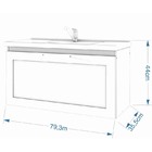 Balcão Para Banheiro Com 1 Porta E Pia 79cm Hibisco-mgm - Bra