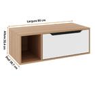 Balcão Para Banheiro Com 1 Porta Sem Cuba Bn3644 Amêndoa/bran