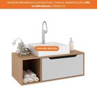 Balcão Para Banheiro Com 1 Porta Sem Cuba Bn3644 Amêndoa/bran