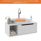 Balcão Para Banheiro Com 1 Porta Sem Cuba Bn3644 Branco Tecno