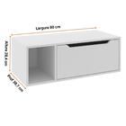 Balcão Para Banheiro Com 1 Porta Sem Cuba Bn3644 Branco Tecno