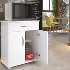 Balcão Para Banheiro Madeira Branco Organizador Utensilios