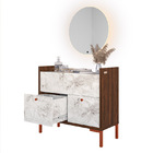 Balcão Para Banheiro/pia 2 Portas 1 Gaveta Rubi Imbuia/cobre