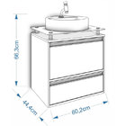 Balcão Para Banheiro Suspenso Com Pia Aveiro-mgm - Branco