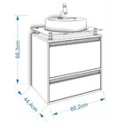 Balcão Para Banheiro Suspenso Com Pia Aveiro-mgm - Branco / P