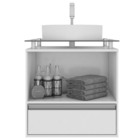 Balcão Para Banheiro Suspenso Com Pia Aveiro-mgm - Cafe / Off