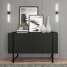 Balcão Para Buffet Preto E Tubos Preto Carraro