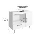 Balcão Para Cooktop 1 Porta 1 Gaveta 105 Cm Alec Pln