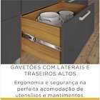 Balcão Para Cooktop 1 Porta 1 Gaveta Burguesa Nesher Móveis A