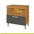 Balcão Para Cooktop 1 Porta 1 Gaveta Burguesa Nesher Móveis A