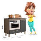 Balcão Para Cooktop 1 Porta 1 Gaveta Fit Carvalho Nature/chum