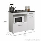 Balcão Para Cooktop 2 Portas 1 Gaveta Violeta Kaiki Móveis