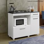 Balcão Para Cooktop 2 Portas 1 Gaveta Violeta Kaiki Móveis