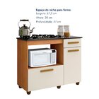 Balcão Para Cooktop 2 Portas 1 Gaveta Violeta Nature/off White