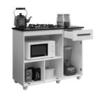 Balcão Para Cooktop 2 Portas 1 Gaveta Violeta Nature/off White