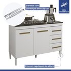 Balcão Para Cooktop 2 Portas 3 Gavetas Virtus Kaiki Móveis Br
