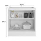 Balcão Para Cooktop 2 Portas 80cm Unna Poliman