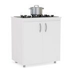 Balcão Para Cooktop 2 Portas E Tampo Ajustável Natal  Branco