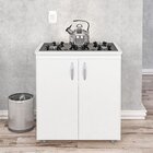 Balcão Para Cooktop 2 Portas E Tampo Ajustável Natal  Branco