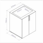 Balcão Para Cooktop 2 Portas Mdp Brv Móveis Branco