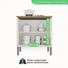 Balcão Para Cooktop 2 Portas Paris Branco