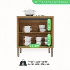 Balcão Para Cooktop 2 Portas Paris Cinamomo/graffite