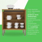 Balcão Para Cooktop 2 Portas Paris Cinamomo/graffite