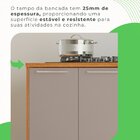 Balcão Para Cooktop 2 Portas Paris Cinamomo/off White